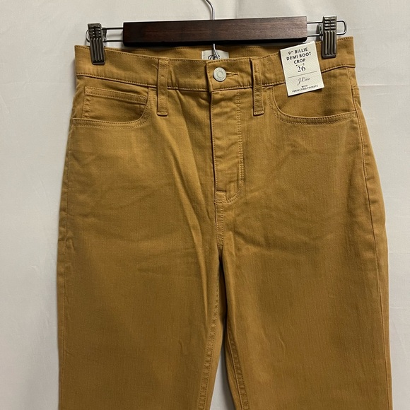 J.Crew Garment-dyed demi-boot crop pant in Honey Brown Size 26 NWT - Picture 6 of 10